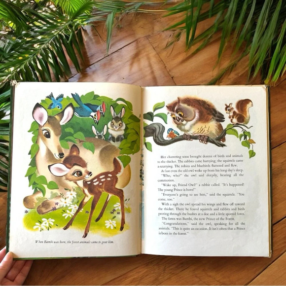 VINTAGE 1968 Disney Bambi Hardcover Book - Picture 7 of 14